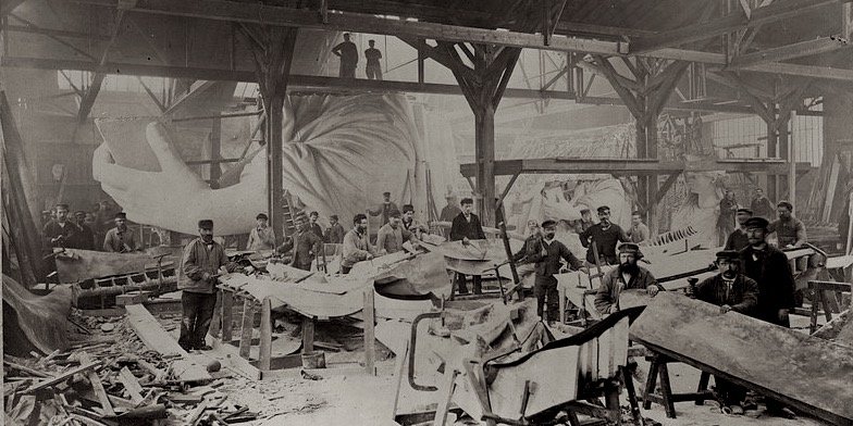 Statue of Liberty Workshop, from Library of Congress