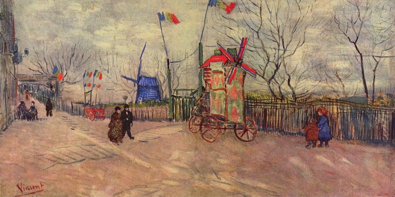 Van Gogh Scenes of Montmartre, Le Moulin a Poivre
