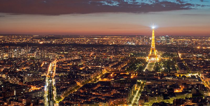 View of Paris from Tour Montparnasse, Wikimedia, photo by getfunky